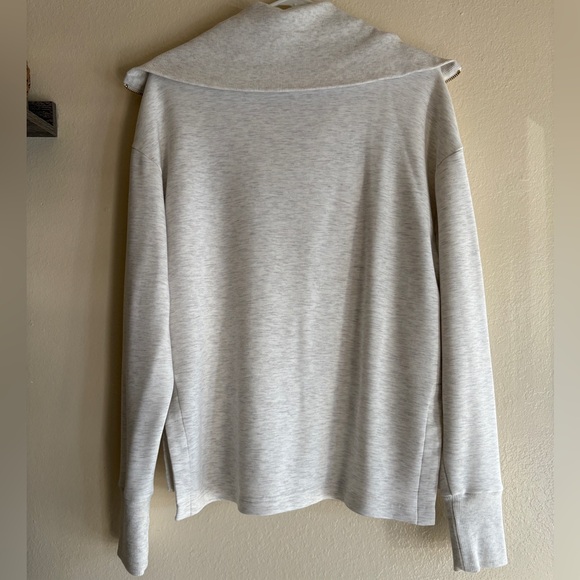Varley Larson Ivory Marl Half-Zip Sweater - Picture 12 of 16